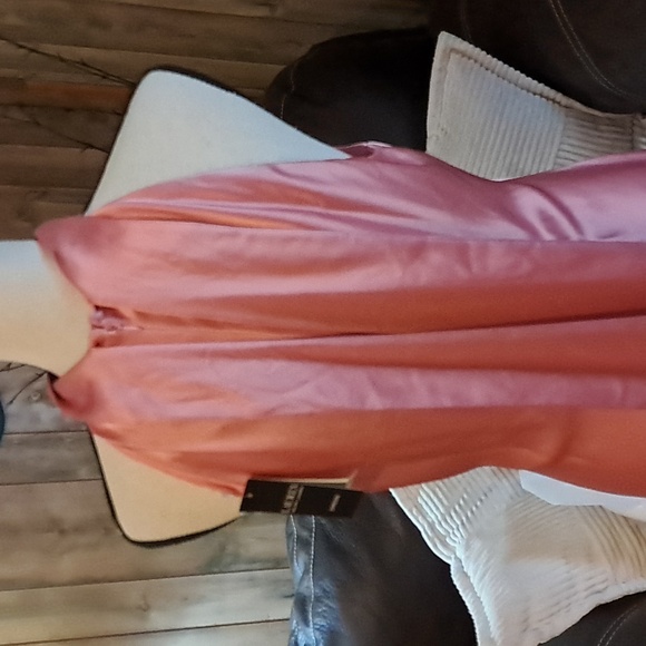 Ralph Lauren Satin Charmeuse Cocktail Dress Poolside Rose Size 12 - Picture 5 of 10